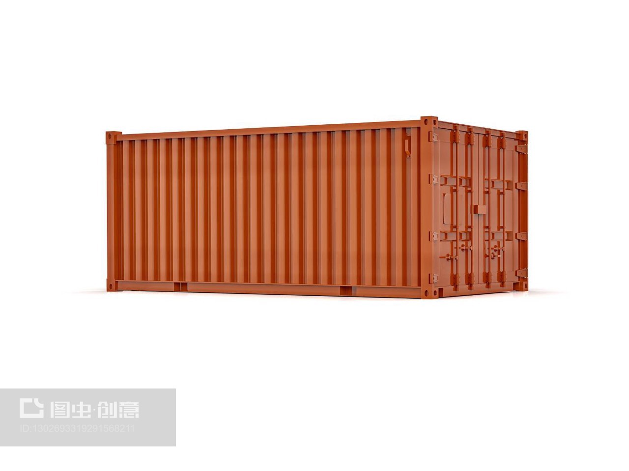 貨運(yùn)集裝箱二十英尺物流和運(yùn)輸在白色背景